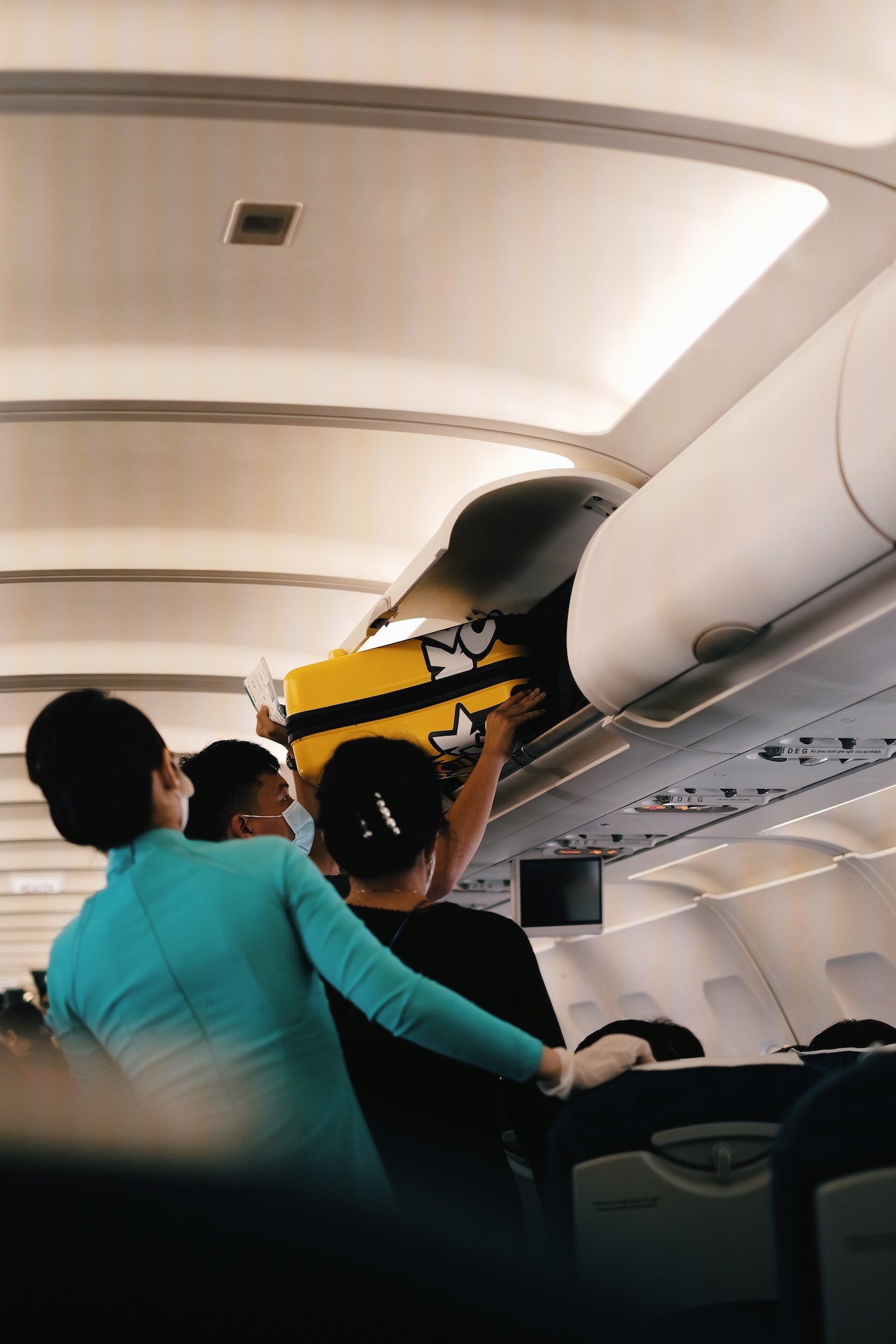 Photograph of airplane cabin in UAE air tickets